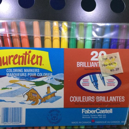 20 pack of 1980s-era markers, price sticker $2.29